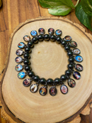 Pulseira Devoção Hematita com 22 Pingentes Grafite