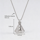 Colar Nossa Senhora Aparecida Dupla Face de Ouro ou Prata - Pague 1 e Leve 2 🎁🎁